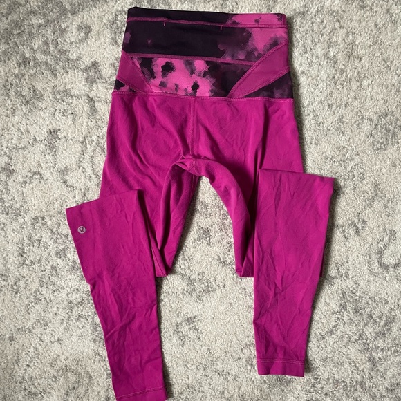 Lululemon High Rise Wunder Under Pant Raspberry - Picture 7 of 9